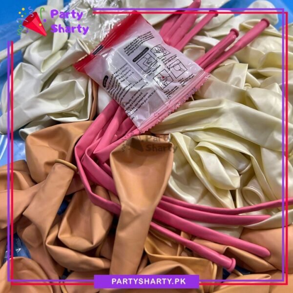 100pcsPearlWhite_White_ApricotBalloonswithModelingBalloonGarlandThemeSetForBowThemedPartyDecoration_Celebration4.jpg 100pcs Pearl White, White & Apricot Balloons Garland Set For Bow Themed Party Decoration & Celebration