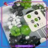 100pcs White, Dark Green & Black Latex Balloons Garland Kit for Theme Party Decorations
