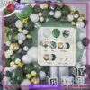 100pcs White, Olive Green & Golden Metallic Balloons Garland Kit for Theme Party Decorations