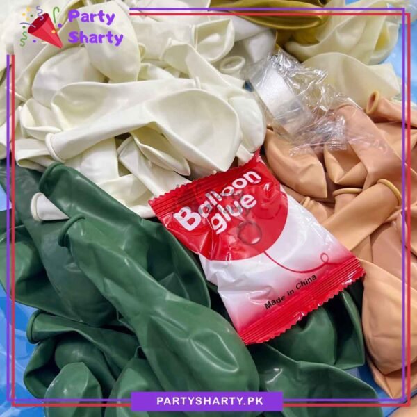 100pcs Olive Green, White, Metallic Golden & Apricot Balloon Garland Arch Kit For Decoration