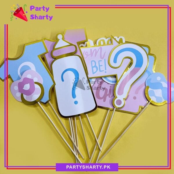 10pcs/Set Boy or Girl Team Girl / Boy Photo Booth Props For Gender Reveal or Welcome Baby Party Celebrations