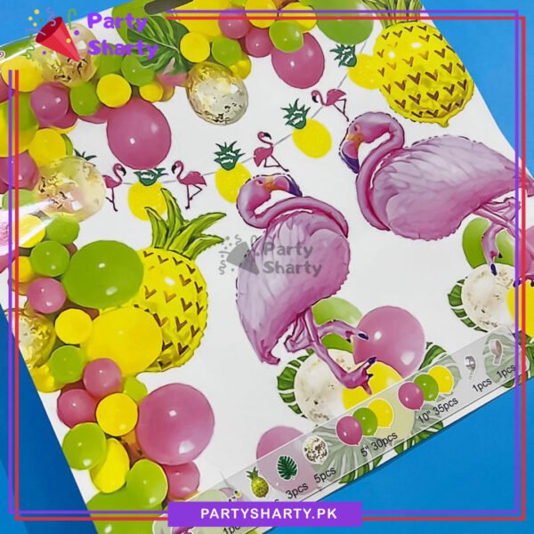 80pcs Flamingo Theme Balloon Garland Set For Birthday Decoration and Party Celebrations