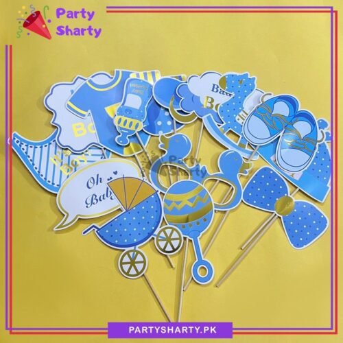 15pcs Its a Boy Theme Photo Props For Welcome Baby Celebrations