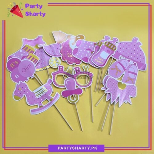 15pcs Its a Girl Photo Props For Welcome Baby Celebrations