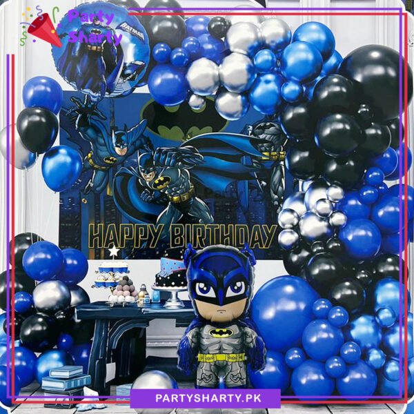 58pcs Happy Birthday Batman Theme Set For Batman Theme Birthday Party Decoration