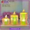 1pc Crystal Holographic Rainbow LED Candle Shaped Warm Light For Birthday Party Candle Light Dinner Decoration