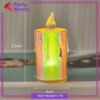 1pc Crystal Holographic Rainbow LED Candle Shaped Warm Light For Birthday Party Candle Light Dinner Decoration