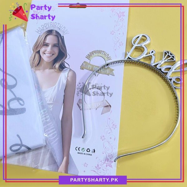 2pcs/Set Bride Plastic Hair Band with Bride to be Sash For Bridal Shower Party Celebration