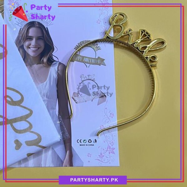 2pcs/Set Bride Plastic Hair Band with Bride to be Sash For Bridal Shower Party Celebration