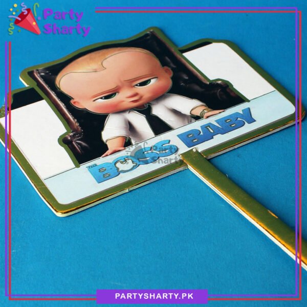 Boss Baby Theme Card Board Material Cake Topper For Birthday Party Celebration and Decoration