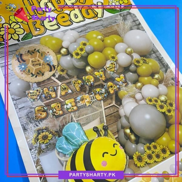 59pcs Honey Bee Birthday Theme Set For Theme Based Birthday Decoration & Celebration