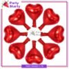 5pcs/Set 10inches Red Heart Shaped Foil Balloons For Valentine, Anniversary, Wedding Celebration and Decoration