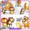 5pcs/Set Cute Jungle Animal Foil Balloons Set For Jungle / Safari Theme Decoration & Celebration