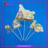 5pcs/set Golden Bride to be Foil Printed Cake Topper For Bridal Shower Celebration & Decoration