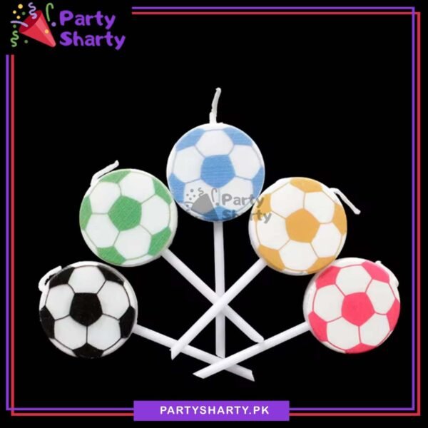5pcs/set Football Shaped Candles / Cupcake Toppers Creative Candles Party Supplies