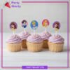 5pcs/set Princess Character Printed Candles / Cupcake Toppers Creative Candles Party Supplies