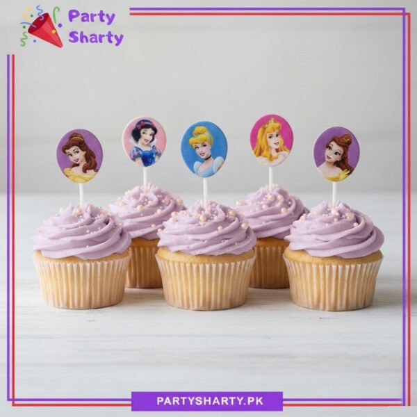 5pcs/set Princess Character Printed Candles / Cupcake Toppers Creative Candles Party Supplies