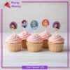 5pcs/set Princess Character Printed Candles / Cupcake Toppers Creative Candles Party Supplies