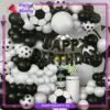 64pcs Happy Birthday Black & White Foot Ball Theme Set For Birthday Decoration & Celebration