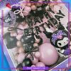 65pcs Pink & Black Happy Birthday Kuromi Sanrio Theme Set For Birthday Party Decoration & Celebration