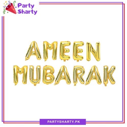 Ameen Mubarak Foil Banner for Ameen Theme Celebration & Decoration