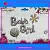 Baby Boy / Girl scripted foil banner with Flowers Foil Balloons For Welcome Baby Decoration & Celebrations
