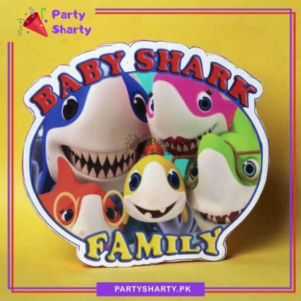 Baby Shark Family Thermocol Standee For Baby Shark Theme Based Birthday Celebration and Party Decoration