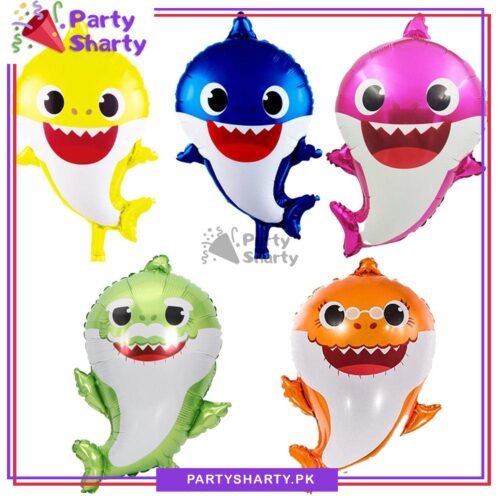 Babysharkfoil.jpg 5pcs/set Baby Shark Family Foil Balloon for Theme Based Party Celebration and Decoration