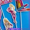 6pcs/set Barbie Theme Cake Topper for Barbie Theme Cake Decoration