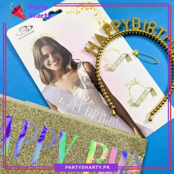 BirthdayGirlShinyPlasticHairbandWithSashforBirthdayEvent_Celebration1.jpg Birthday Girl Shiny Plastic Hairband With Sash for Birthday Event & Celebration