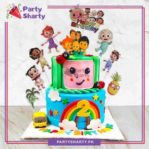 8pcs/set Cocomelon Theme Cake Topper for Cocomelon Theme Cake Decoration