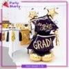 Congrats to You Grad! Golden & Black Airloonz Foil Balloon for Graduation Party Decoration & Celebration