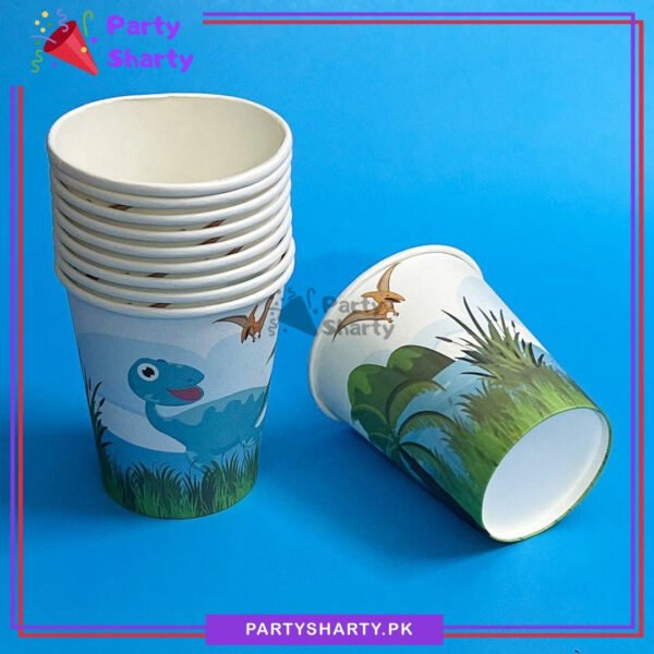 D-2 Cute Dinosaur Theme Birthday Party Paper Cups / Glass For Themed Based Party Supplies & Decorations