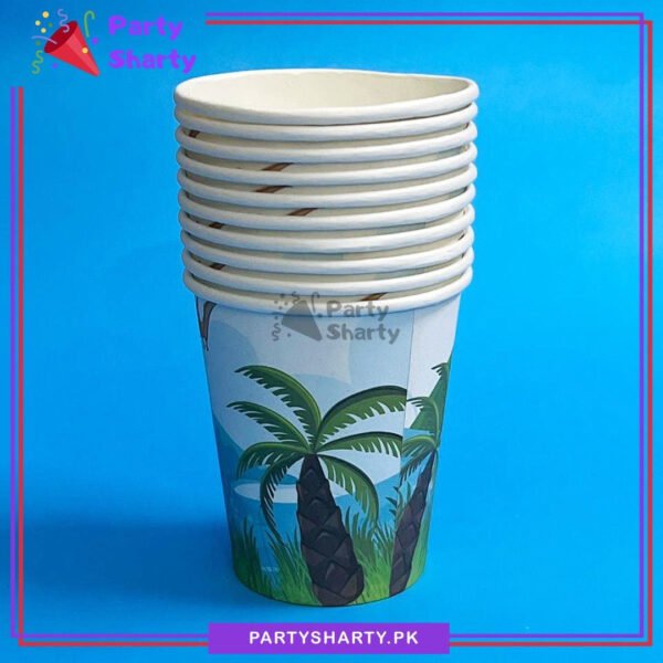 D-2 Cute Dinosaur Theme Birthday Party Paper Cups / Glass For Themed Based Party Supplies & Decorations