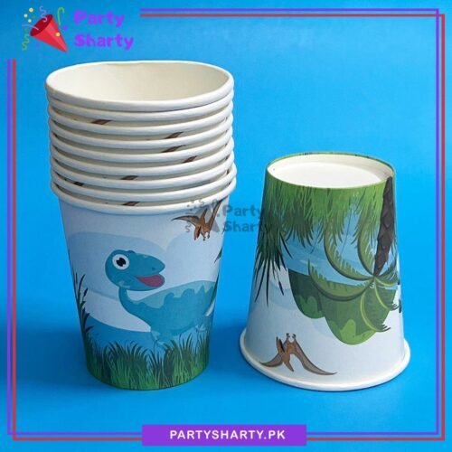 D-2 Cute Dinosaur Theme Birthday Party Paper Cups / Glass For Themed Based Party Supplies & Decorations