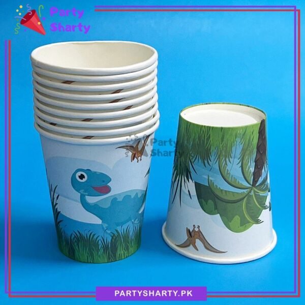 D-2 Cute Dinosaur Theme Birthday Party Paper Cups / Glass For Themed Based Party Supplies & Decorations