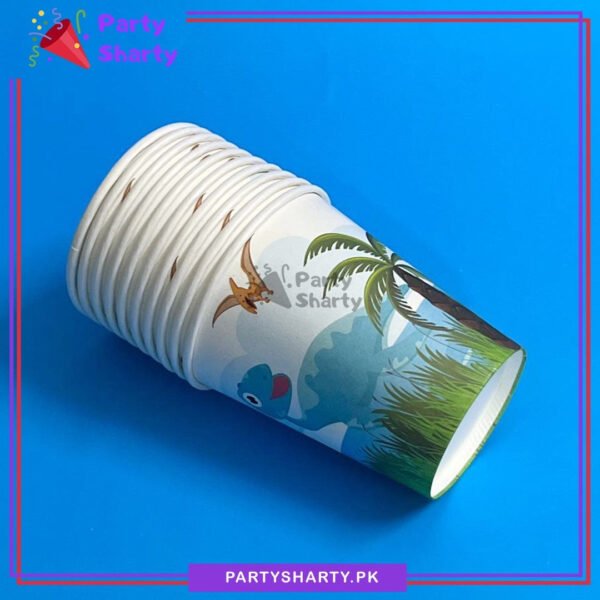 D-2 Cute Dinosaur Theme Birthday Party Paper Cups / Glass For Themed Based Party Supplies & Decorations