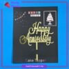 D-2 Happy Anniversary Simple Acrylic Cake Topper for Anniversary Celebration
