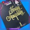 D-2 Happy Anniversary Simple Acrylic Cake Topper for Anniversary Celebration