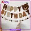 D-2 Happy Birthday Teddy Bear Theme Card Banner For Teddy Bear Theme Party Decoration & Celebration