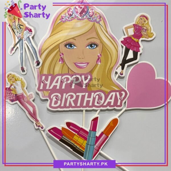 6pcs/set Barbie Theme Cake Topper for Barbie Theme Cake Decoration