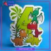 D-2 Numeric 4 Thermocol Standee For Dragon / Dinosaur Theme Based Fourth Birthday Party Decoration