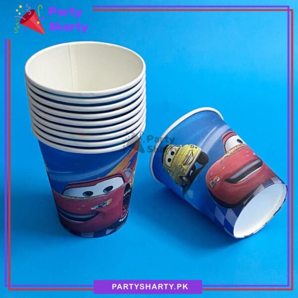 D-3 Lightning McQueen Theme Birthday Party Paper Cups / Glass For Themed Based Party Supplies & Decorations