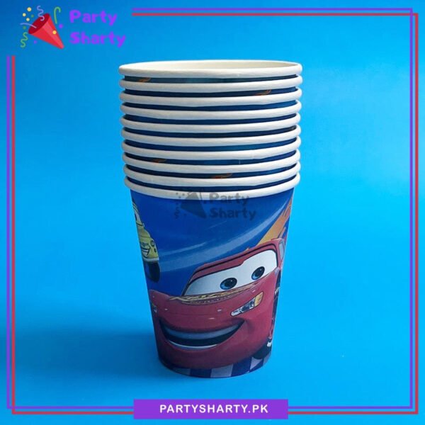 D-3 Lightning McQueen Theme Birthday Party Paper Cups / Glass For Themed Based Party Supplies & Decorations