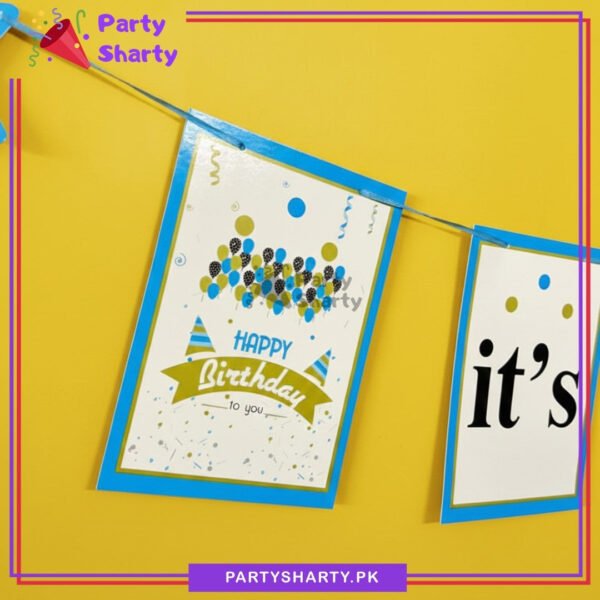 D-4 Its My 1/2 Year Birthday Card Banner for Half / 6 Month Party Decoration & Celebration