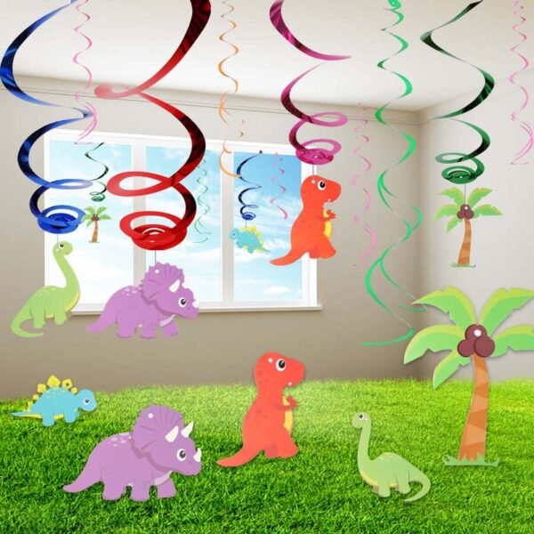 DinoThemeSwirls.jpg Little Dinosaur / Dragon Theme Swirls For Dinosaur Theme Birthday Party and Decoration