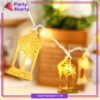 Electric Operated Golden Festive Lantern Led Metal String Lights For Ramadan Festival & Celebration