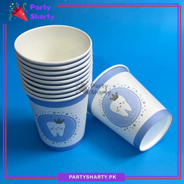First Tooth Theme Paper Cups Pack of 10 for First Tooth Theme Party Decoration