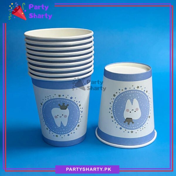 First Tooth Theme Paper Cups Pack of 10 for First Tooth Theme Party Decoration