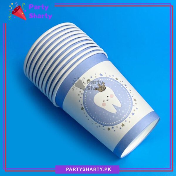 First Tooth Theme Paper Cups Pack of 10 for First Tooth Theme Party Decoration